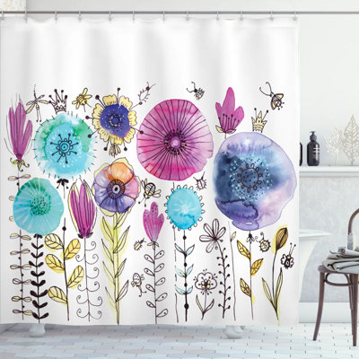 Shower Curtain with Hooks Included