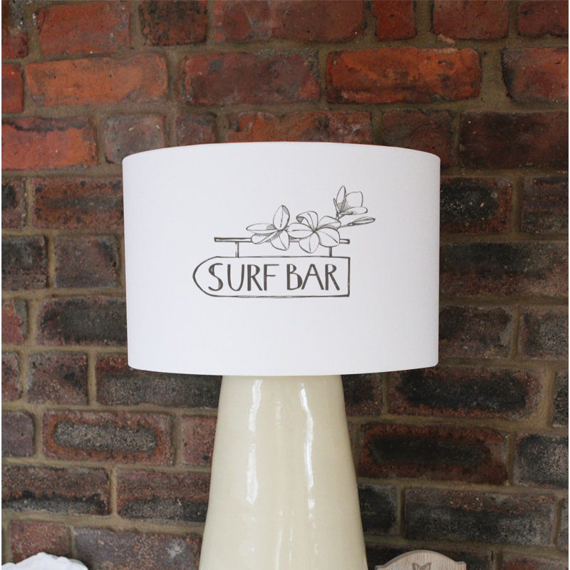 Cotton Drum Lamp Shade ( Uno ), 22cm H x 25cm W x 25cm D
