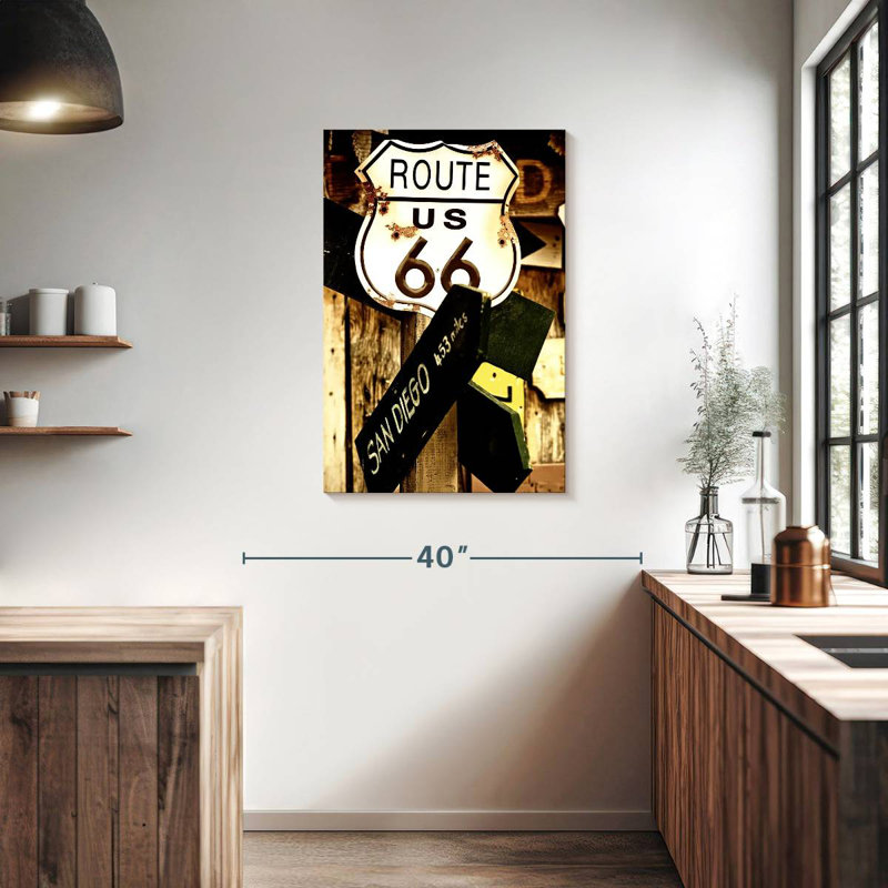 Panneau Mehar Route 66, H 36 po x l 24 po