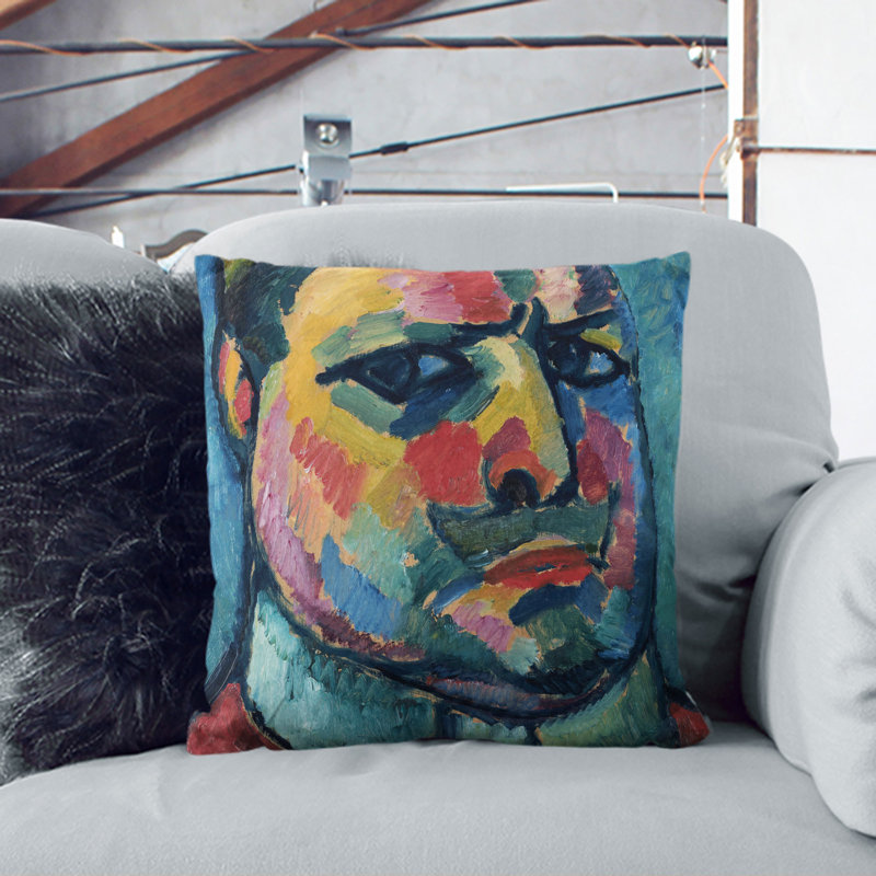 Self Portrait Square Throw Cushion, 40cm H x 40cm W x 15cm D