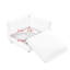 Chenille blanche moderne avec 2 sièges et rangement, cylindrique, revêtement d'ameublement doux et élégant 2-759010665