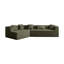 Canapé modulaire minimaliste 127,5 po avec siège profond 127,5 po, aucun assemblage requis