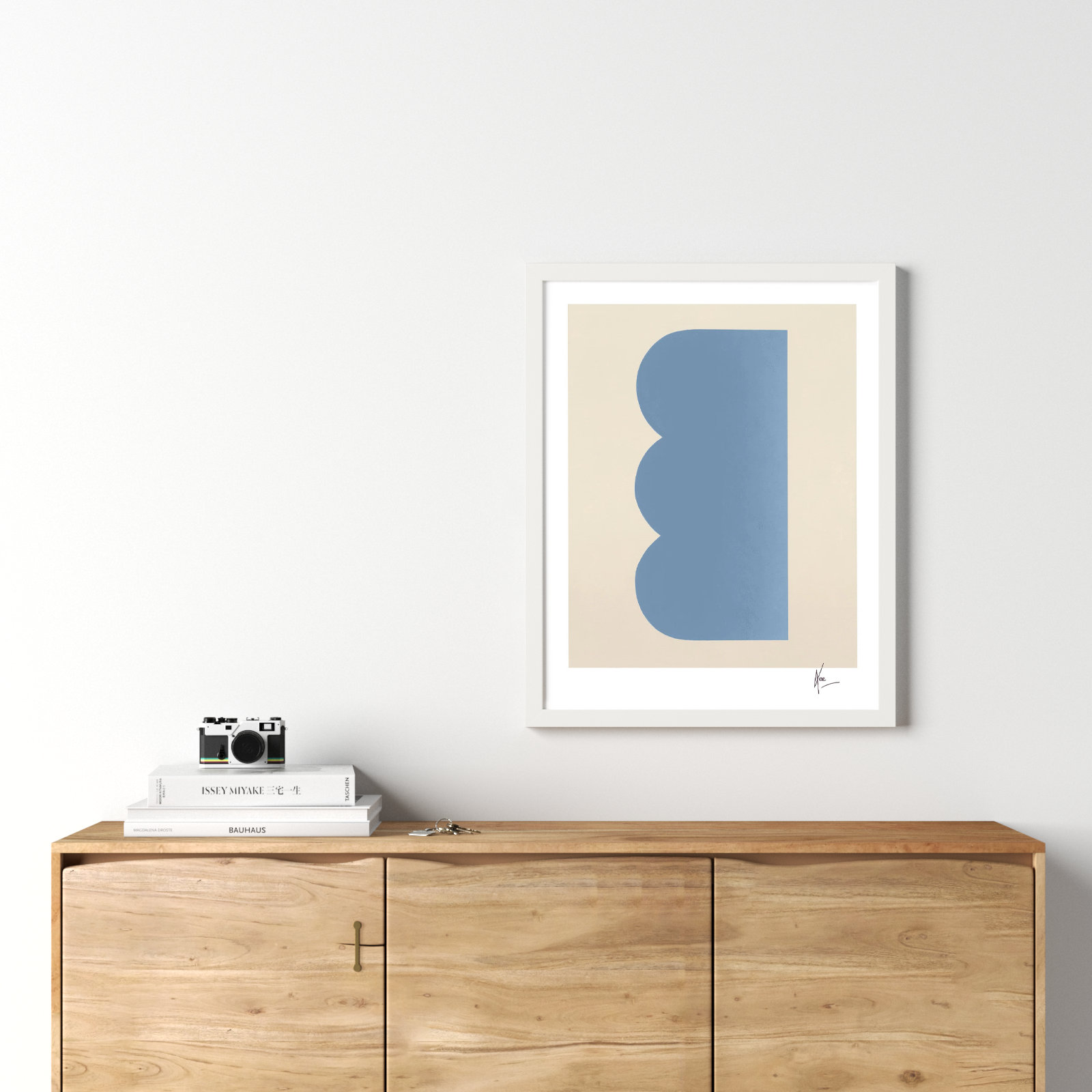 Keyhole 6 by Lee Lessem, White Framed, 30" H x 24" W x 1.25" D