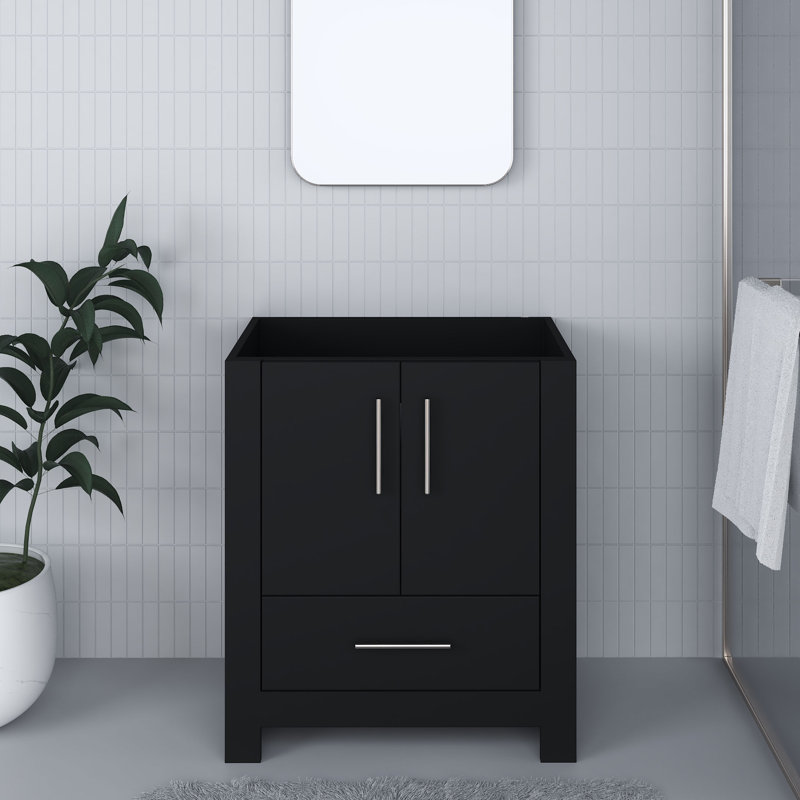 29.63'' Single Bathroom Vanity Base Only, Black