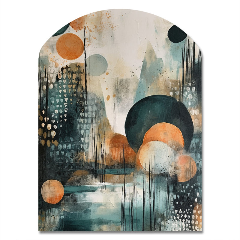 Décoration murale verte et brune en forme de voûte en plumes Boho, H 34 po x l 25 po x P 1 po