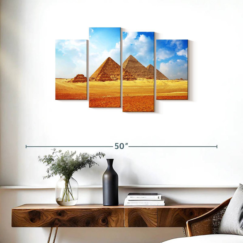 Ancient Pyramids Of Giza, 22" H x 36" W