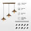 Gaul 3 - Light Brass Kitchen Island Pendant-2065859453