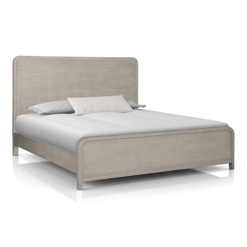 Rippy Solid Wood Panel Bed, King