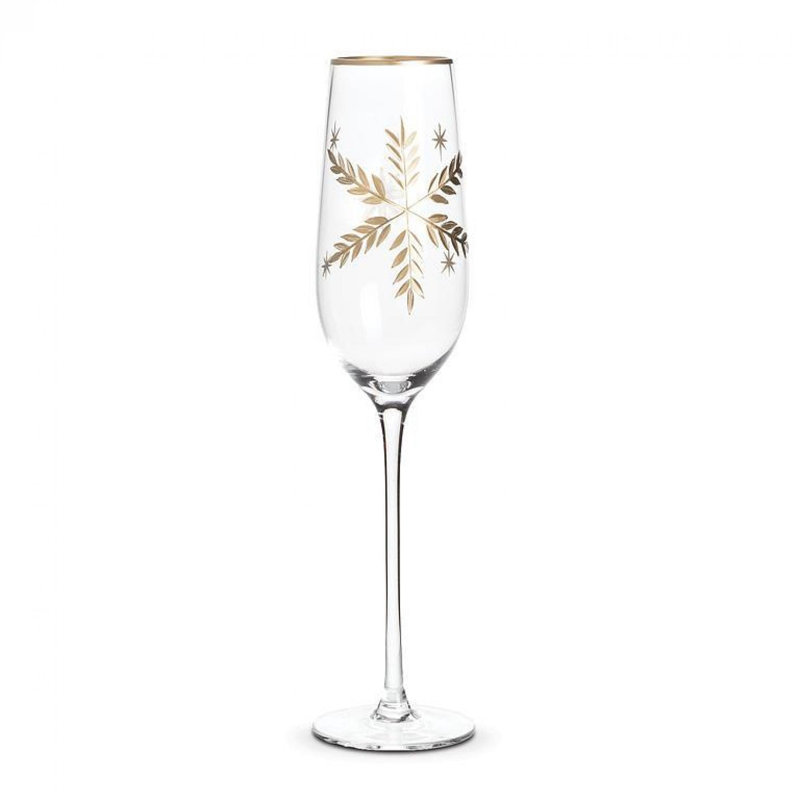 Snowflake Flute Glass