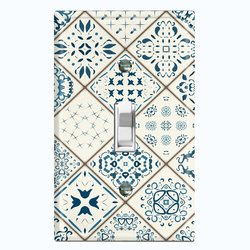 Patterned 1 - Gang Toggle Light Switch Standard Wall Plate