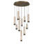 Lustre, 10 lumières, 22 po, laiton antique, travertin-1498502656