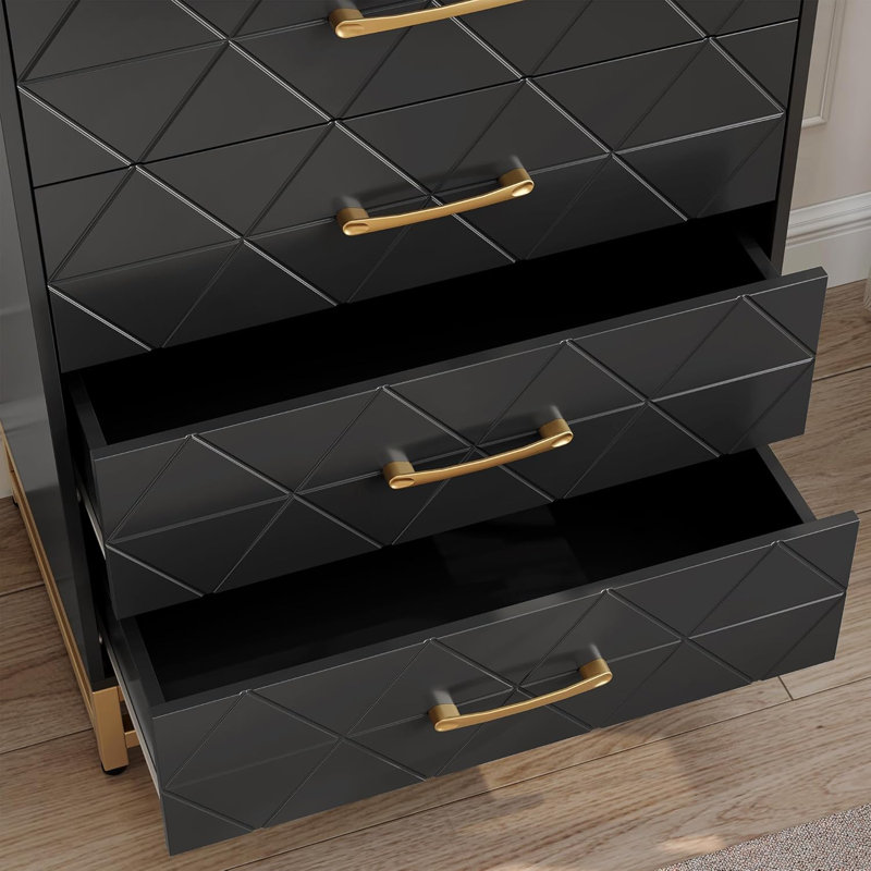 4 - Drawer Chest of Drawers, Black