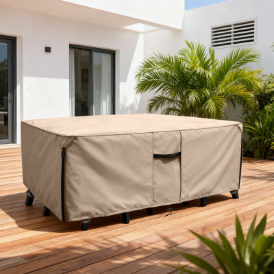 Patio Furniture Covers,Outdoor Furniture Covers Waterproof, Heavy Duty Oxford Patio Table Cover For Dining by Rebrilliant