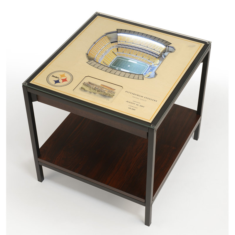 Husik NFL 25-Layer StadiumViews Lighted End Table, Pittsburgh Steelers
