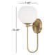 Ansley Single Light Glass Dimmable Armed Sconce