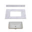 Plateau de meuble-lavabo en pierre reconstituée 31 po blanc Arabescato avec lavabo