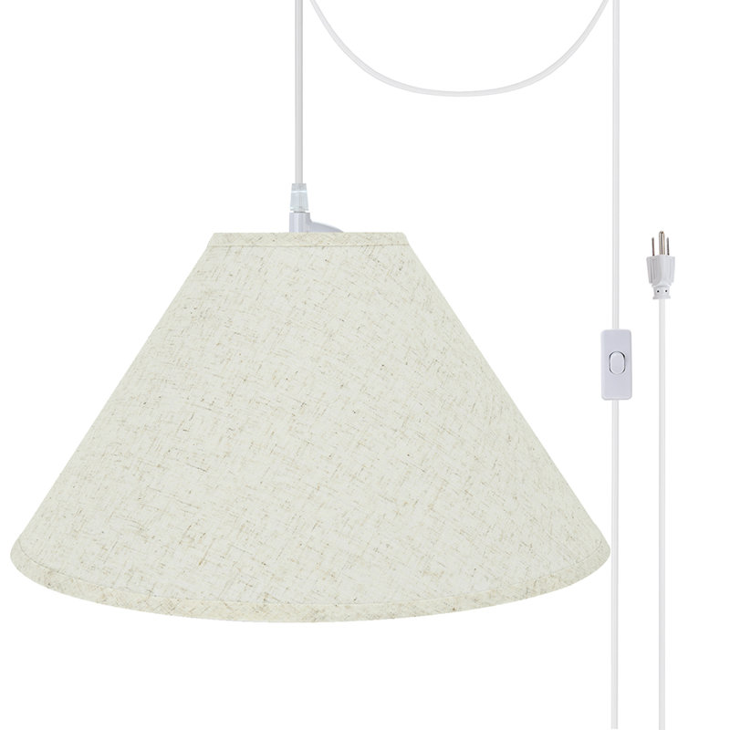 Luminaire suspendu pour 2 lumières unique Kobe, Ivoire
