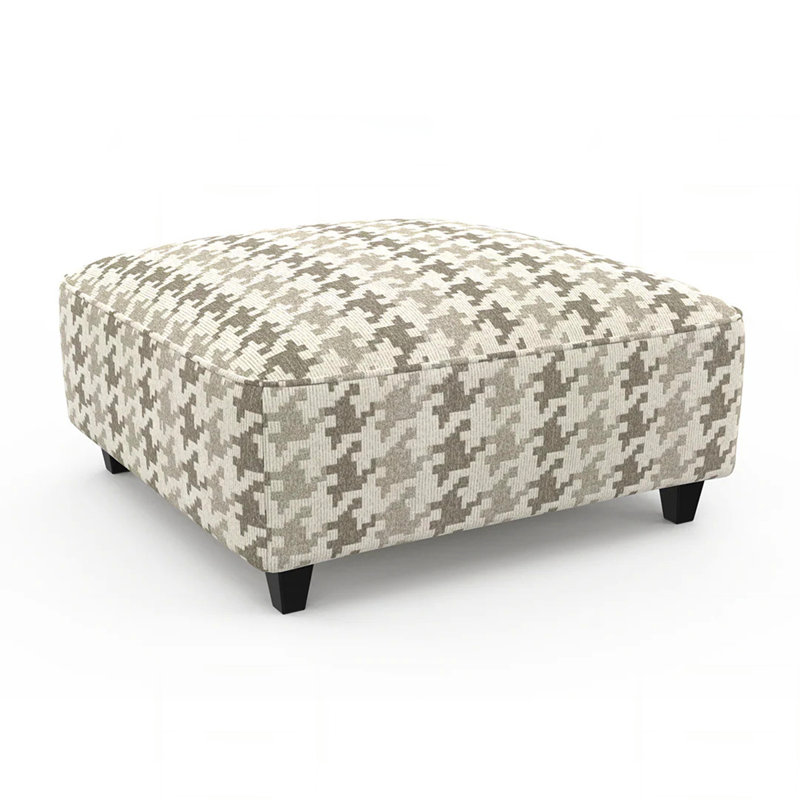 Transitional Style Square Upholstery Ottoman
