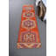 Tapis rétro Kilim avec un design traditionnel authentique, idéal pour les couloirs et les longs espaces - rose / orange