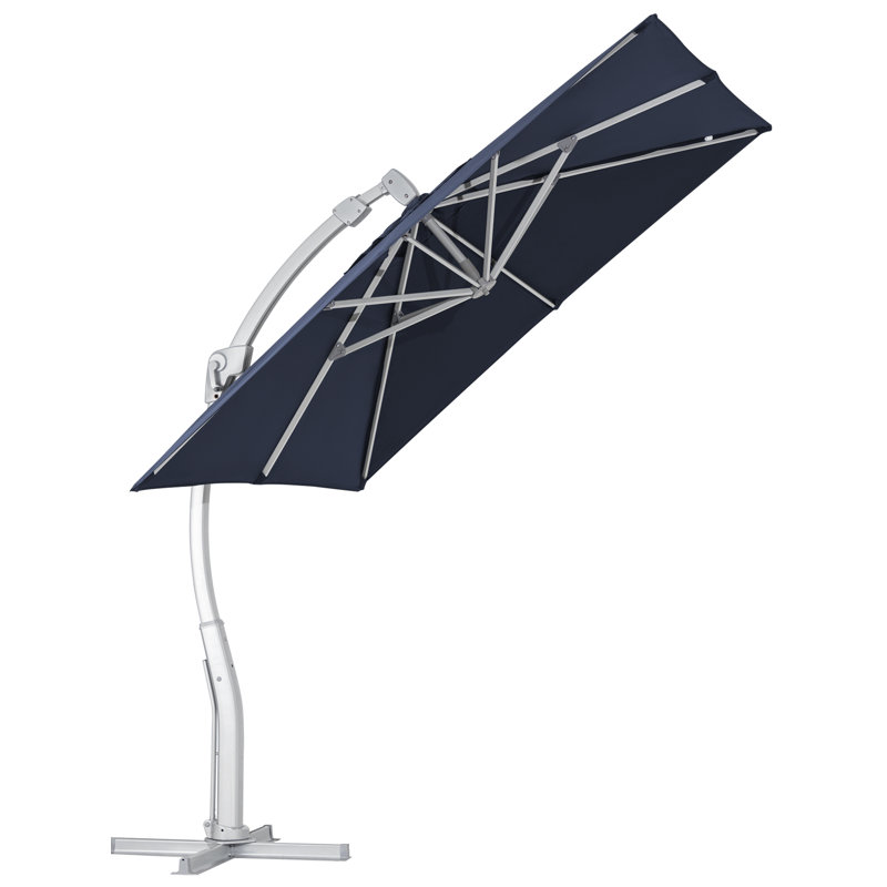 Parasol en porte-à-faux avec mât rectangulaire, Bleu marine