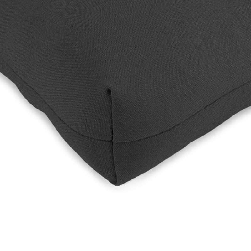 Contoured Outdoor Wicker Seat Cushion, Charcoal