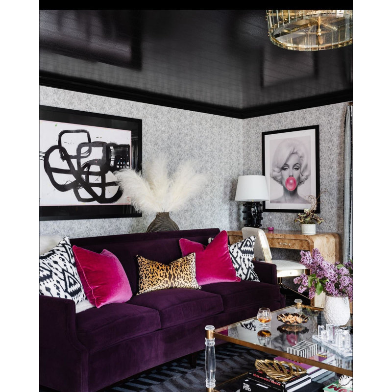 Wild Glamour Silk Lumbar Pillow Cover & Insert