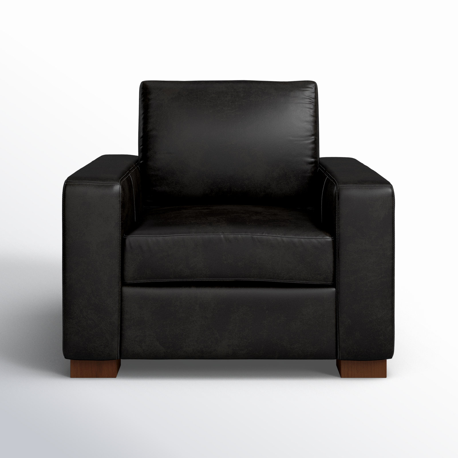 Jonie Upholstered Armchair, Revelation Steel Top Grain Genuine Leather