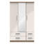 Borgeson Tall Triple 4 Drawer Mirror Wardrobe-1057040966-1068797344