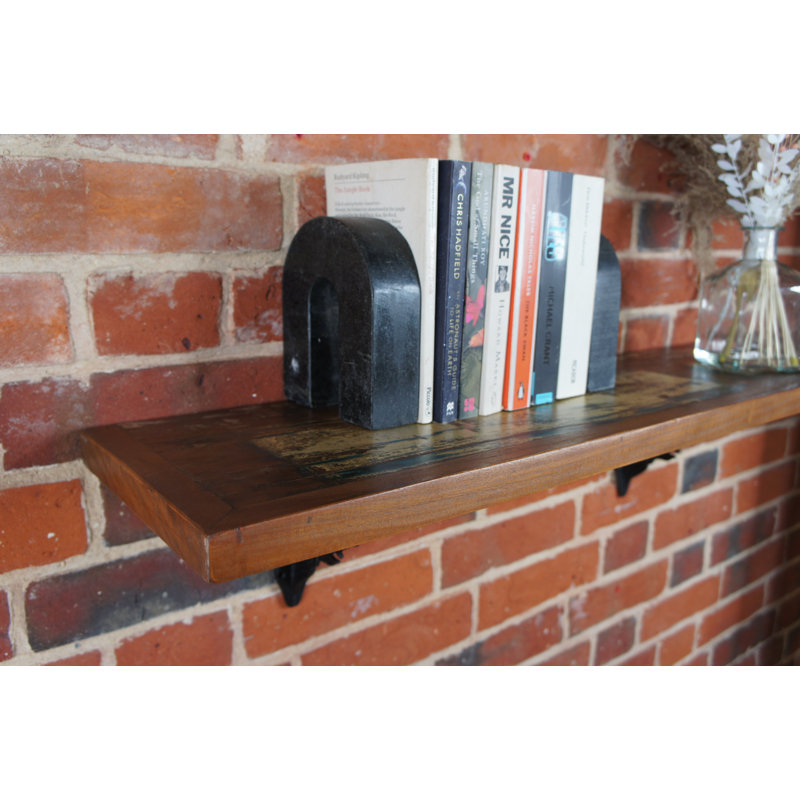 Chaseburg Teak Solid Wood Bracket Shelf