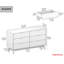Ensemble de chambre à coucher 3 pièces Bernando - Commode 6 tiroirs et 2 tables de chevet 2 tiroirs-125472276