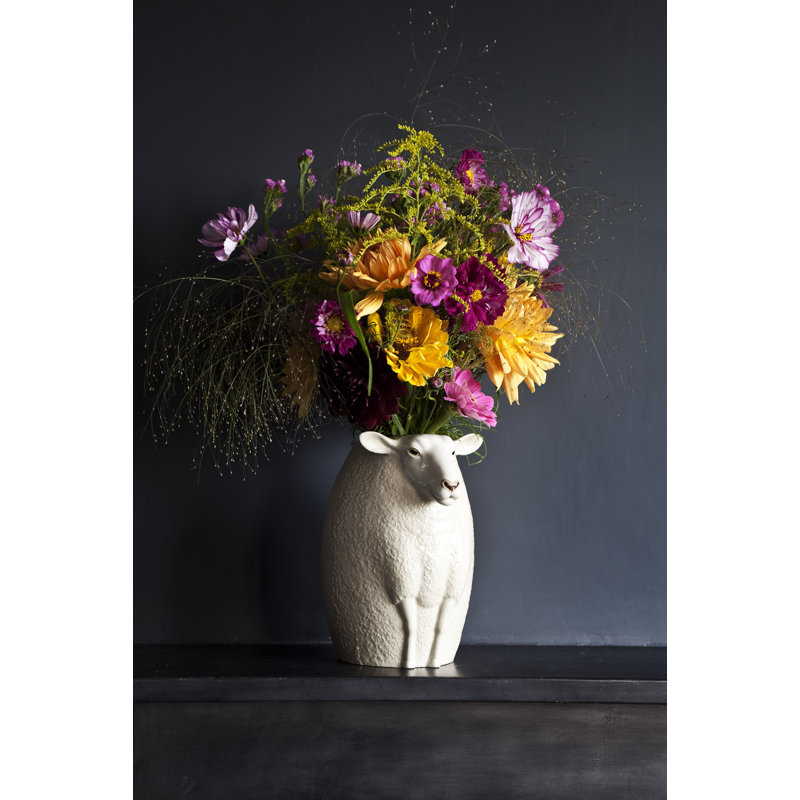 Flower Vase - O/S - Sheep - Suffolk Sheep White