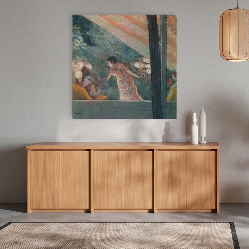 Cafe Concert At The Ambassadeurs, 1885 Abstract Contemporary City Architecture Wall Art Print, 121.92cm H x 121.92cm W