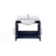 24 po X P 22 po Meuble-lavabo D avec comptoir en quartz blanc et robinet-1177758775