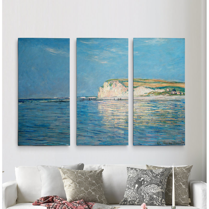 A Premium «Low Tide at Pourville» par Claude Monet, reproduction d'art sur toile, H 40 po x l 60 po x P 1,5 po