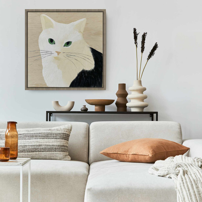 Looks from afar - Toile encadrée vert animaux pour la décoration intérieure