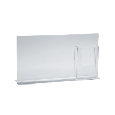 Double-Foot Sign Holder w/ Trifold Pocket: 11" W X 8.5" H Graphic Size. Overall Frame Size: 16" W x 8.5" H, 2-Pack