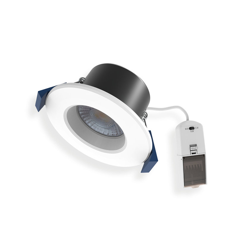 7W Fire Rated LED Downlight, Dimmable & CCT Changing 3000K-4000K-6000K, IP65 rated, Quick Connector