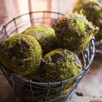  BYHER Natural Green Moss Decorative Ball,Handmade (3.5