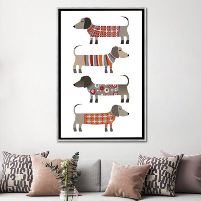 «Sausage Dogs in Pulls» par Nic Squirrell - impression