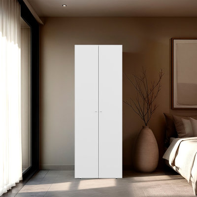 Modern 2-Door Tall Wardrobe Cabinet by George Oliver