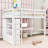Kenessa Full Two Drawers Wood Loft Bed With Built-In Wardrobe, Desk And Shelves-1992209981