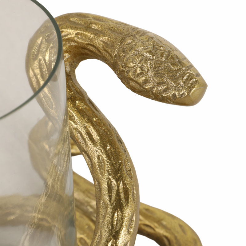 Porte-bougie moderne en métal Snakearound