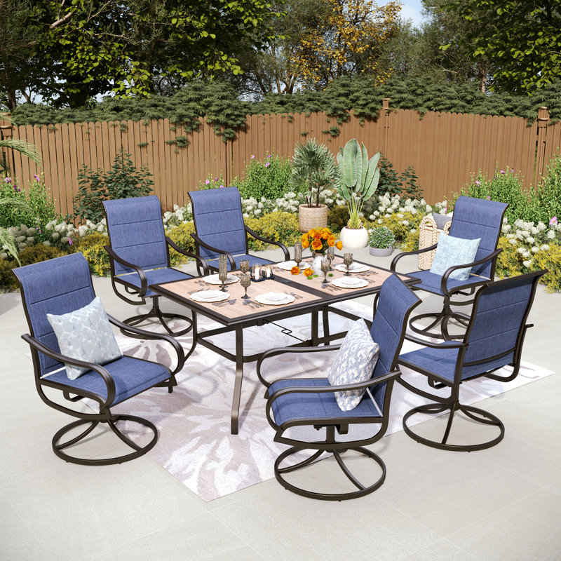 Leonard 6 - Person Patio Dining Set with Rectangular Table