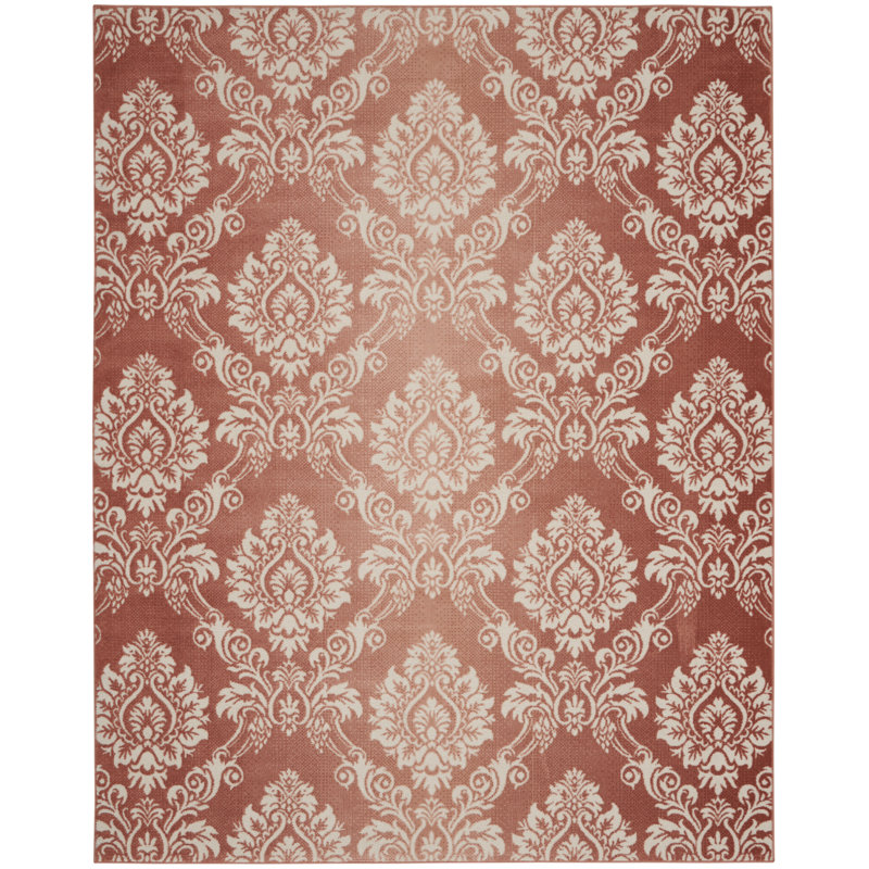 Gricell Damask Indoor Rug, Rectangle 9' x 12'