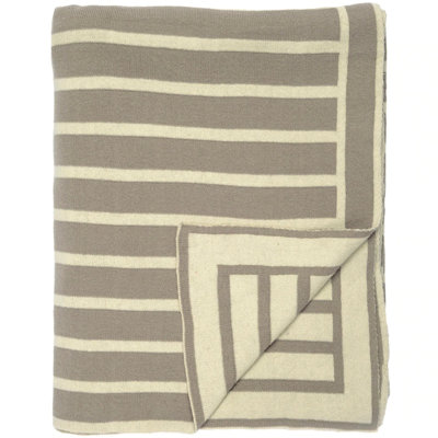 Beach Stripe Knitted Throw Blanket
