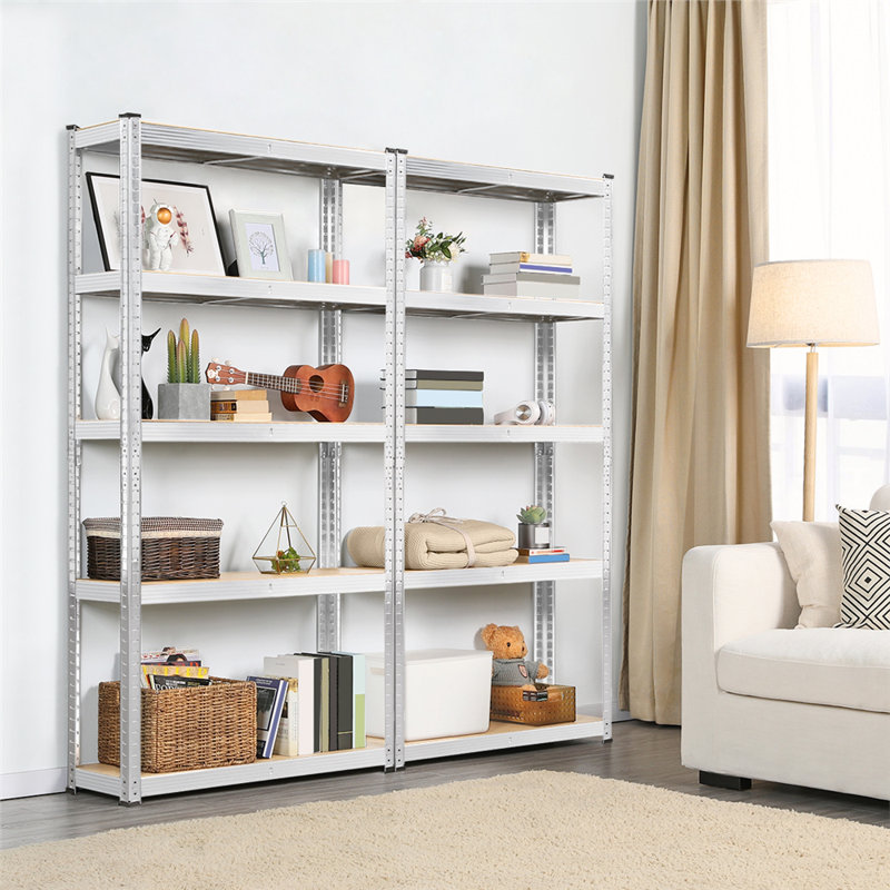 Étagère réglable H 71 po x l 35,5 po x P 12 po Harwood, Argent