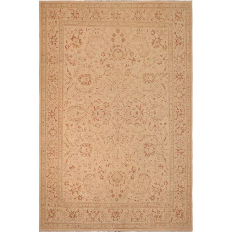 Dorn Oriental Handmade Hand-Knotted Rectangle 10' x 13' Wool in Beige
