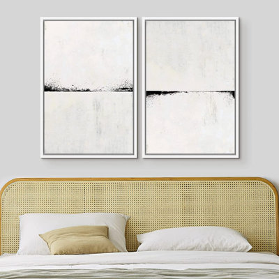 Ensemble de 2 reproductions encadrées sur toile