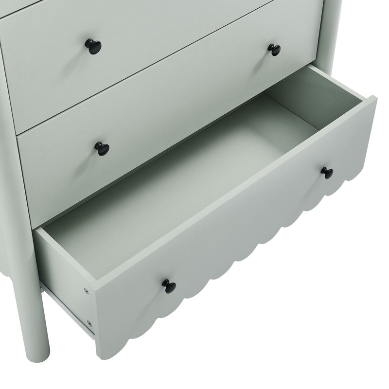 Commode 5 tiroirs Emmeline, Sauge