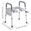 Siège de toilette surélevé avec accoudoirs, capacité de charge de 400 lb, hauteur et largeur réglables, siège de toilette surélevé avec poignées pour les personnes âgées, personnes âgées, personnes à mobilité réduite, personnes à mobilit?